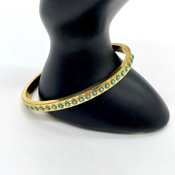 BCBGeneration Cuff Bracelet with Blue Rhinestones - Picture 1 of 4
